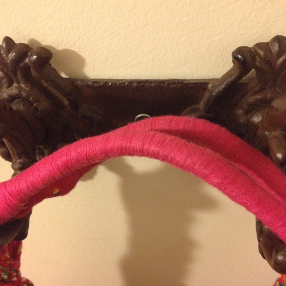 Fuchsia Pink Flower Cotton Bag - Picture 4 of 6